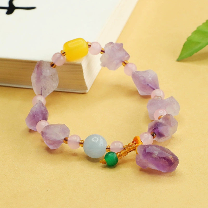 Freeform Amethyst DIY Bracelet