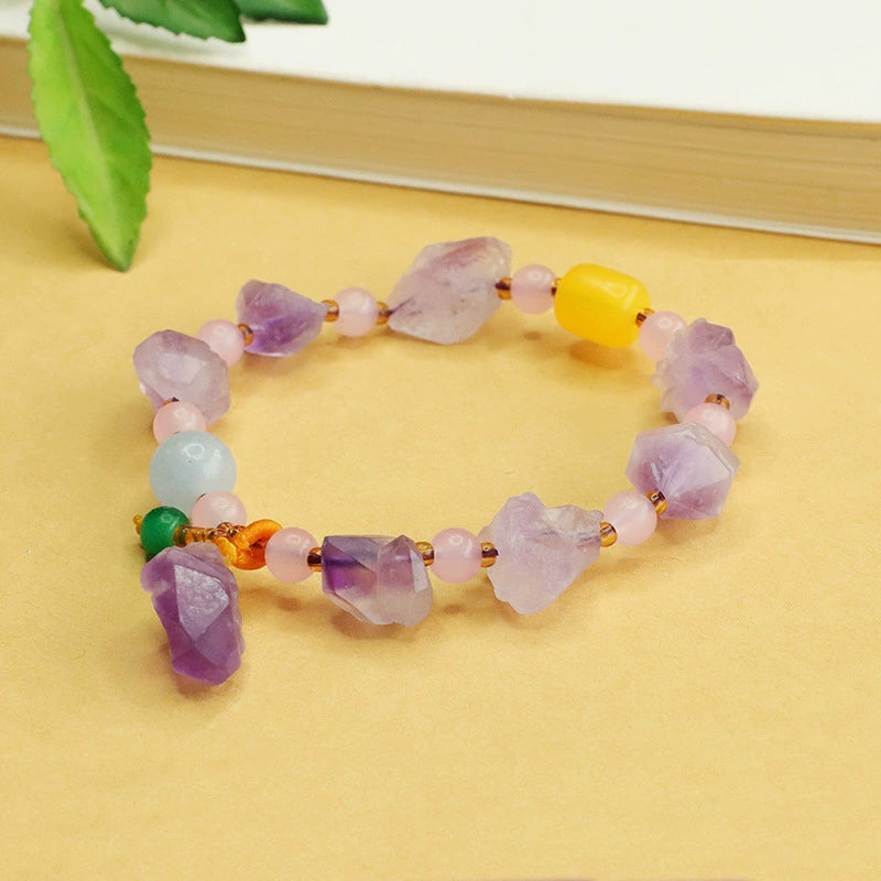 Freeform Amethyst DIY Bracelet