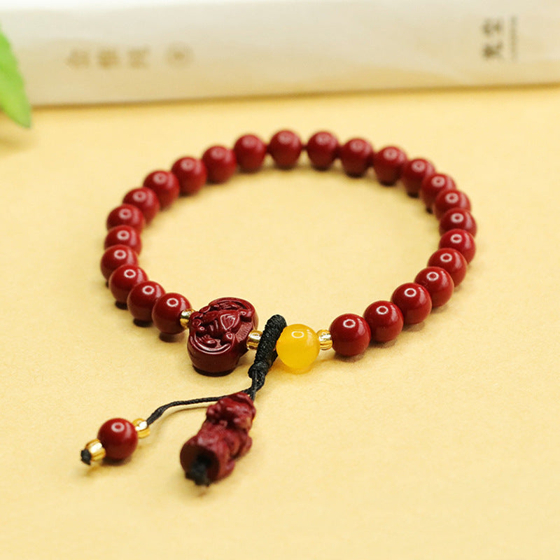 Purple Cinnabar Pi Xiu Bracelet