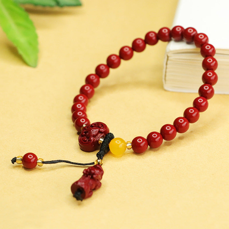 Purple Cinnabar Pi Xiu Bracelet