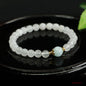 Golden Silk Jade & Aquamarine Bracelet