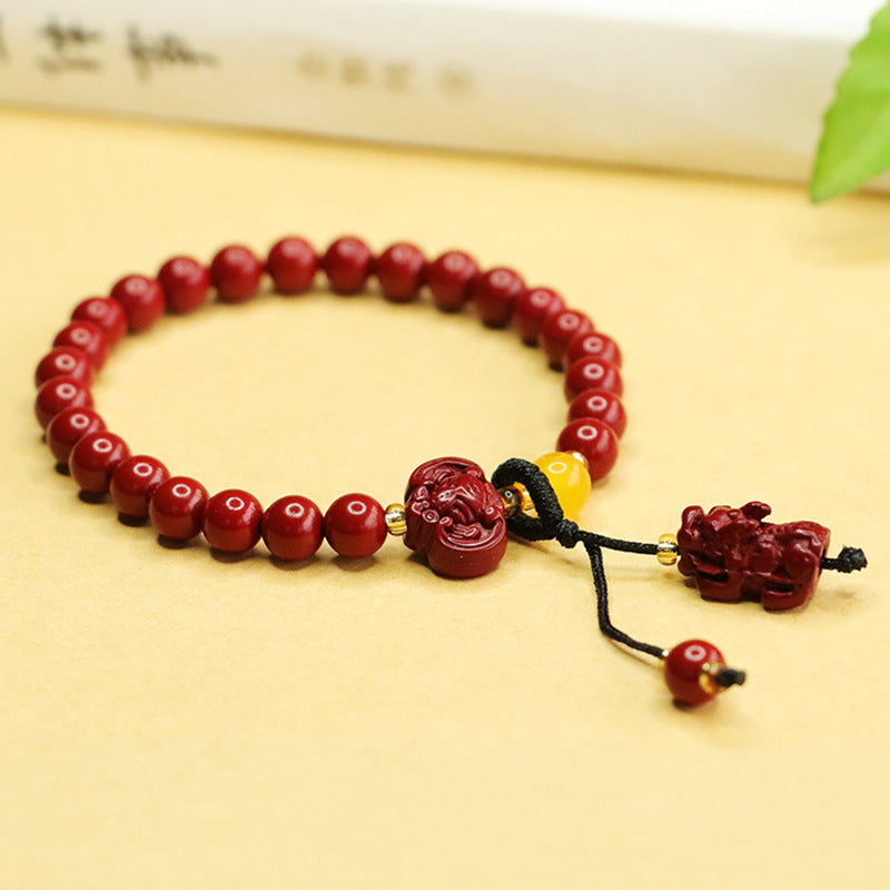 Purple Cinnabar Pi Xiu Bracelet