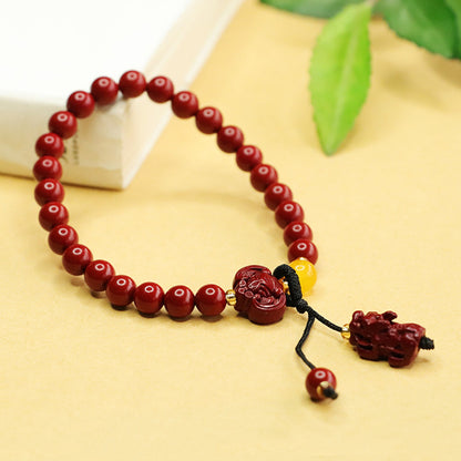 Purple Cinnabar Pi Xiu Bracelet