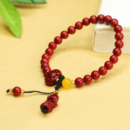 Purple Cinnabar Pi Xiu Bracelet