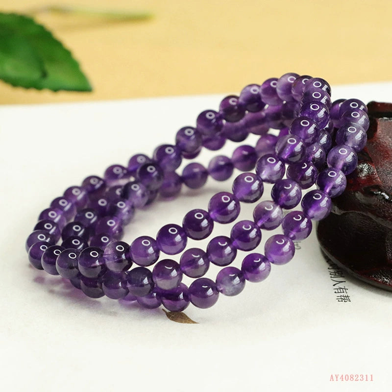 Amethyst Triple-Layer Bracelet